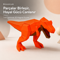 Trex Şeklinde 3D Magnet Puzzle